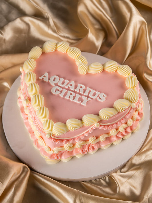 Aquarius Zodiac Birthday Cake